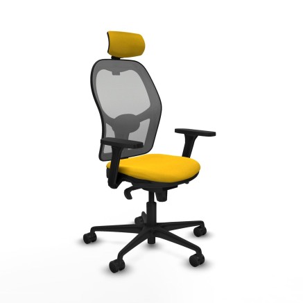 Chaise de Bureau avec Appui-tête Piqueras y Crespo 3D036N2 Jaune