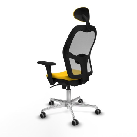 Office Chair with Headrest Piqueras y Crespo 3D086G1 Yellow