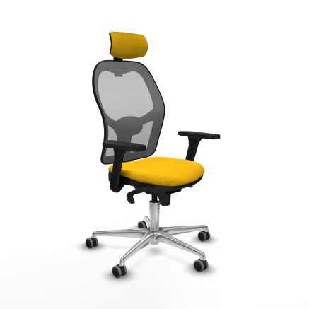 Chaise de Bureau avec Appui-tête Piqueras y Crespo 3D086G2 Jaune