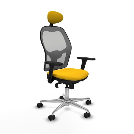 Chaise de Bureau avec Appui-tête Piqueras y Crespo 3D086N1 Jaune