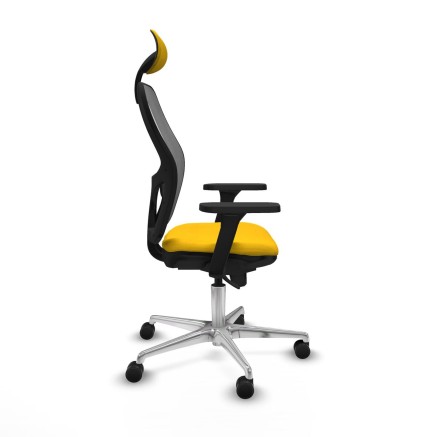 Chaise de Bureau avec Appui-tête Piqueras y Crespo 3D086N1 Jaune 2