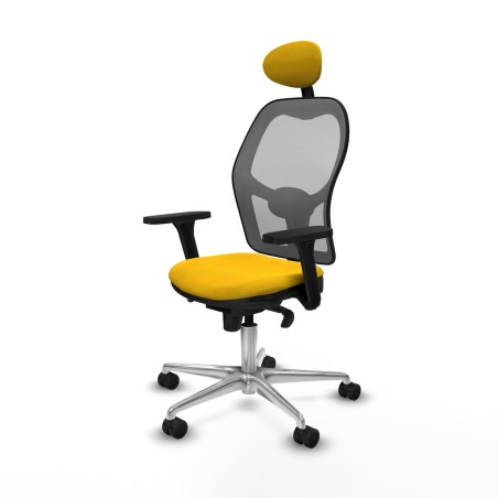 Office Chair with Headrest Piqueras y Crespo 3D086N1 Yellow