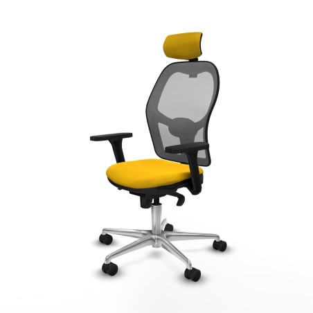 Chaise de Bureau avec Appui-tête Piqueras y Crespo 3D086N2 Jaune