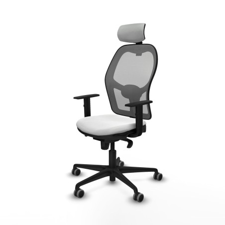 Sedia Ufficio con Poggiatesta Piqueras y Crespo 1D036G2 Bianco