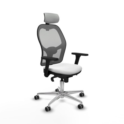 Sedia Ufficio con Poggiatesta Piqueras y Crespo 3D086G2 Bianco