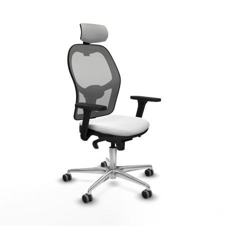 Chaise de Bureau avec Appui-tête Piqueras y Crespo 3D086G2 Blanc