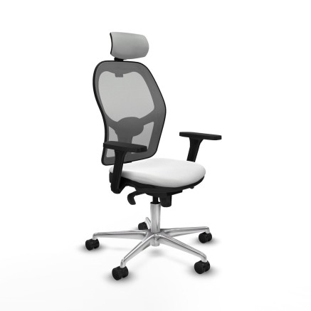 Chaise de Bureau avec Appui-tête Piqueras y Crespo 3D086N2 Blanc