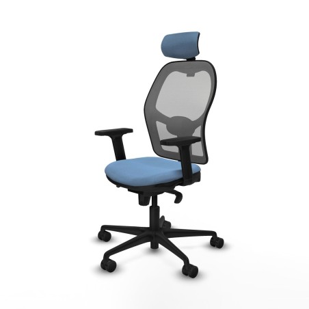 Sedia Ufficio con Poggiatesta Piqueras y Crespo 2D036N2 Blu cielo