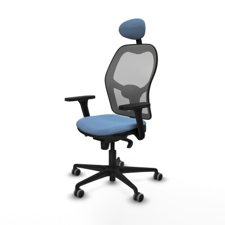 Chaise de Bureau avec Appui-tête Piqueras y Crespo 3D036G1 Bleu ciel 2