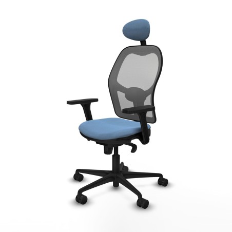 Sedia Ufficio con Poggiatesta Piqueras y Crespo 3D036N1 Blu cielo