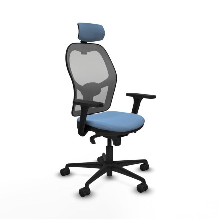 Sedia Ufficio con Poggiatesta Piqueras y Crespo 3D036N2 Blu cielo