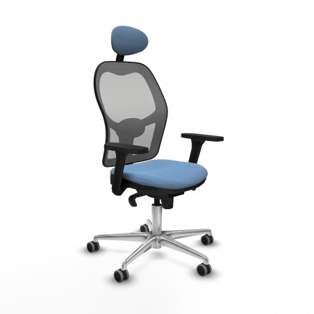 Sedia Ufficio con Poggiatesta Piqueras y Crespo 3D086G1 Blu cielo