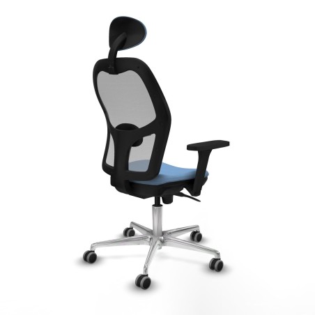 Sedia Ufficio con Poggiatesta Piqueras y Crespo 3D086G1 Blu cielo
