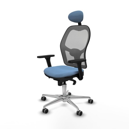 Sedia Ufficio con Poggiatesta Piqueras y Crespo 3D086G1 Blu cielo