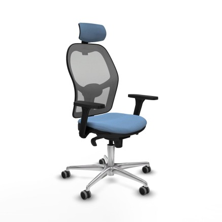 Chaise de Bureau avec Appui-tête Piqueras y Crespo 3D086G2 Bleu ciel