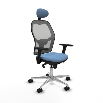Chaise de Bureau avec Appui-tête Piqueras y Crespo 3D086N1 Bleu ciel