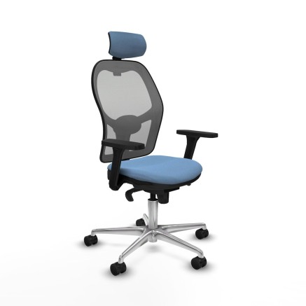 Chaise de Bureau avec Appui-tête Piqueras y Crespo 3D086N2 Bleu ciel