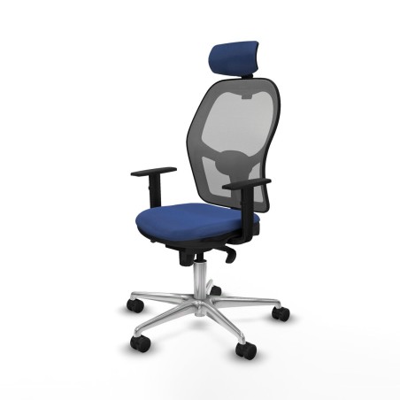Sedia Ufficio con Poggiatesta Piqueras y Crespo 1D086N2 Blu Marino