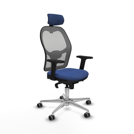 Chaise de Bureau avec Appui-tête Piqueras y Crespo 2D086G2 Blue marin