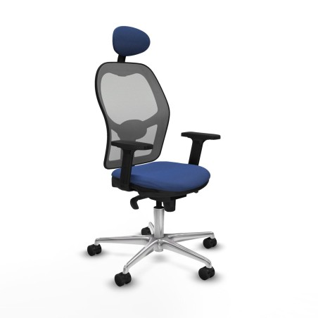 Bürostuhl mit Kopfstütze Piqueras y Crespo 2D086N1 Marineblau