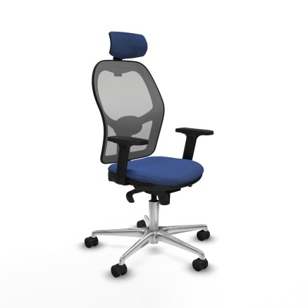Bürostuhl mit Kopfstütze Piqueras y Crespo 2D086N2 Marineblau