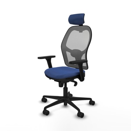 Sedia Ufficio con Poggiatesta Piqueras y Crespo 3D036N2 Blu Marino