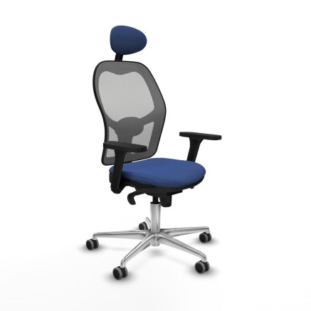 Office Chair with Headrest Piqueras y Crespo 3D086G1 Navy Blue