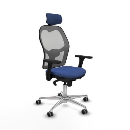 Sedia Ufficio con Poggiatesta Piqueras y Crespo 3D086G2 Blu Marino