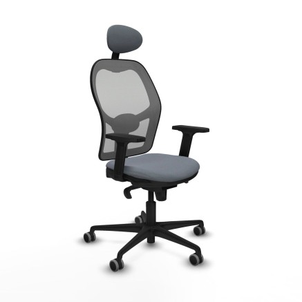 Sedia Ufficio con Poggiatesta Piqueras y Crespo 2D036G1 Grigio