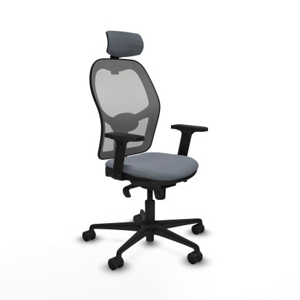 Sedia Ufficio con Poggiatesta Piqueras y Crespo 2D036N2 Grigio
