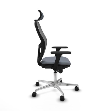 Sedia Ufficio con Poggiatesta Piqueras y Crespo 3D086N2 Grigio 2