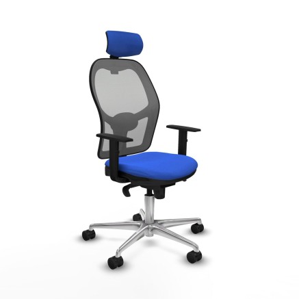 Chaise de Bureau avec Appui-tête Piqueras y Crespo 1D086N2 Bleu