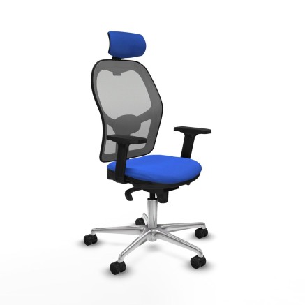 Chaise de Bureau avec Appui-tête Piqueras y Crespo 2D086N2 Bleu