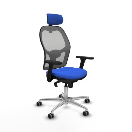 Chaise de Bureau avec Appui-tête Piqueras y Crespo 3D086G2 Bleu