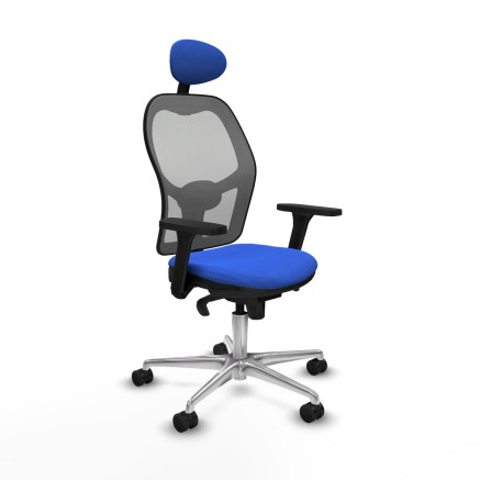 Chaise de Bureau avec Appui-tête Piqueras y Crespo 3D086N1 Bleu