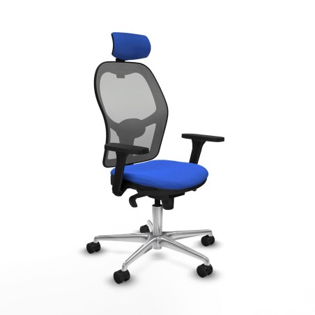 Sedia Ufficio con Poggiatesta Piqueras y Crespo 3D086N2 Azzurro
