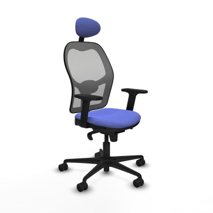Sedia Ufficio con Poggiatesta Piqueras y Crespo 2D036N1 Azzurro Chiaro
