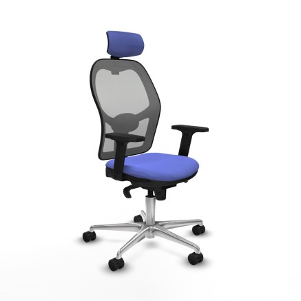 Sedia Ufficio con Poggiatesta Piqueras y Crespo 2D086N2 Azzurro Chiaro