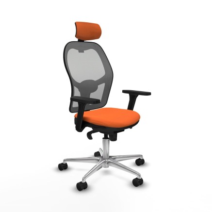 Office Chair with Headrest Jorquera Piqueras y Crespo 3D086N2 Orange