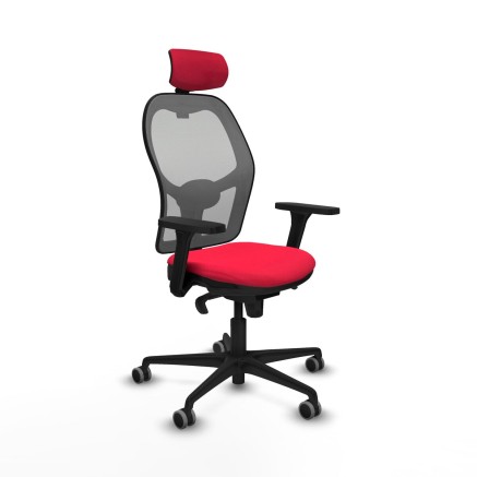 Sedia Ufficio con Poggiatesta Jorquera Piqueras y Crespo 3D036G2 Rosso
