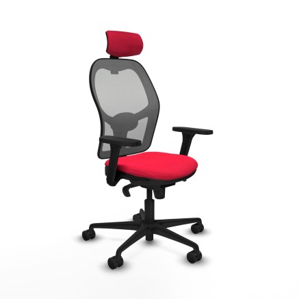 Office Chair with Headrest Jorquera Piqueras y Crespo 3D036N2 Red