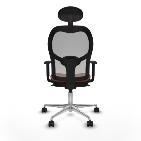 Sedia Ufficio con Poggiatesta Jorquera Piqueras y Crespo 1D086N1 Marro