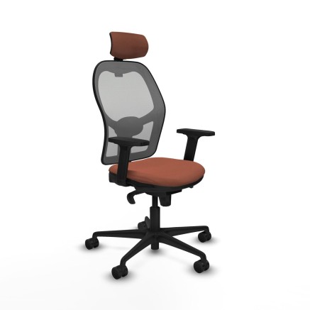 Office Chair with Headrest Jorquera Piqueras y Crespo 2D036N2 Brown Gr
