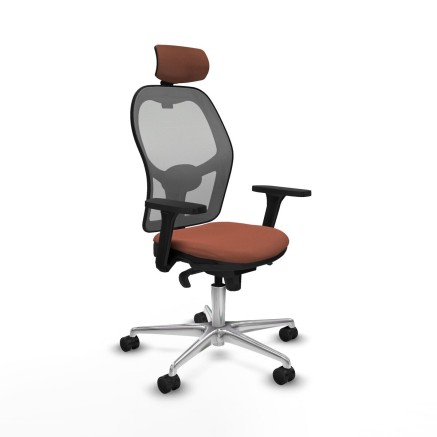 Sedia Ufficio con Poggiatesta Jorquera Piqueras y Crespo 3D086N2 Marro