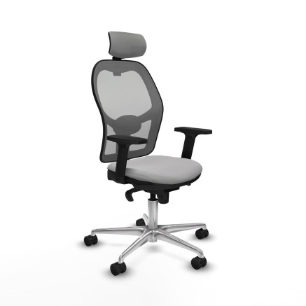 Sedia Ufficio con Poggiatesta Jorquera Piqueras y Crespo 2D086N2 Grigi
