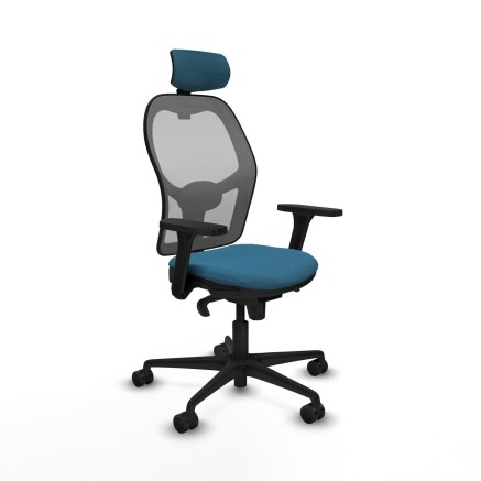 Sedia Ufficio con Poggiatesta Jorquera Piqueras y Crespo 3D036N2 Grigi