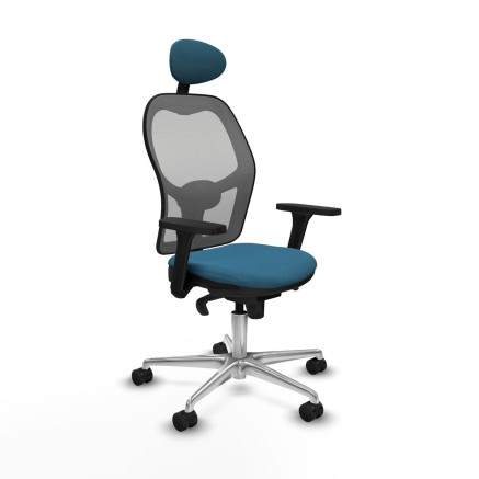 Sedia Ufficio con Poggiatesta Jorquera Piqueras y Crespo 3D086N1 Grigi
