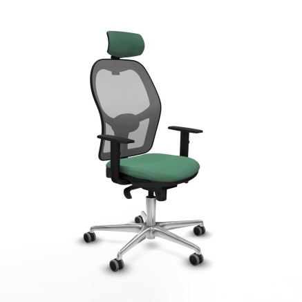 Sedia Ufficio con Poggiatesta Piqueras y Crespo 1D086G2 Verde Smeraldo