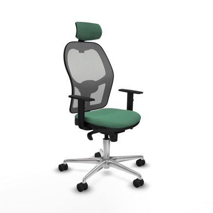 Chaise de Bureau avec Appui-tête Piqueras y Crespo 1D086N2 Vert émer