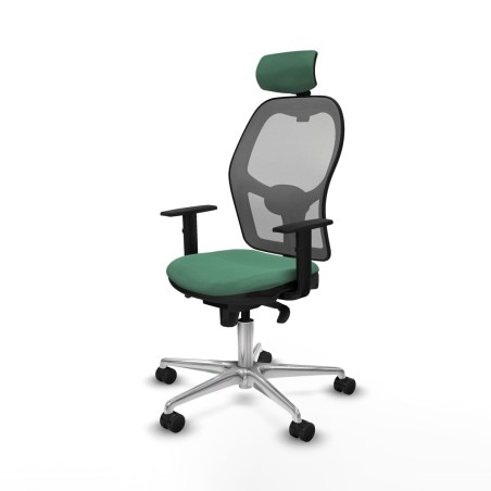 Sedia Ufficio con Poggiatesta Piqueras y Crespo 1D086N2 Verde Smeraldo